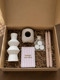 Cadeaubox | Vaas, geurbrander, waxinelichtjes & dinerkaarsen
