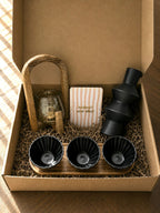 Cadeaubox Dankjewel |  Lantaarn, serveerset & zwarte vaas