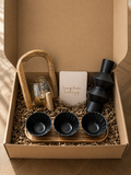 Cadeaubox verjaardag | Lantaarn, serveerset & zwarte vaas