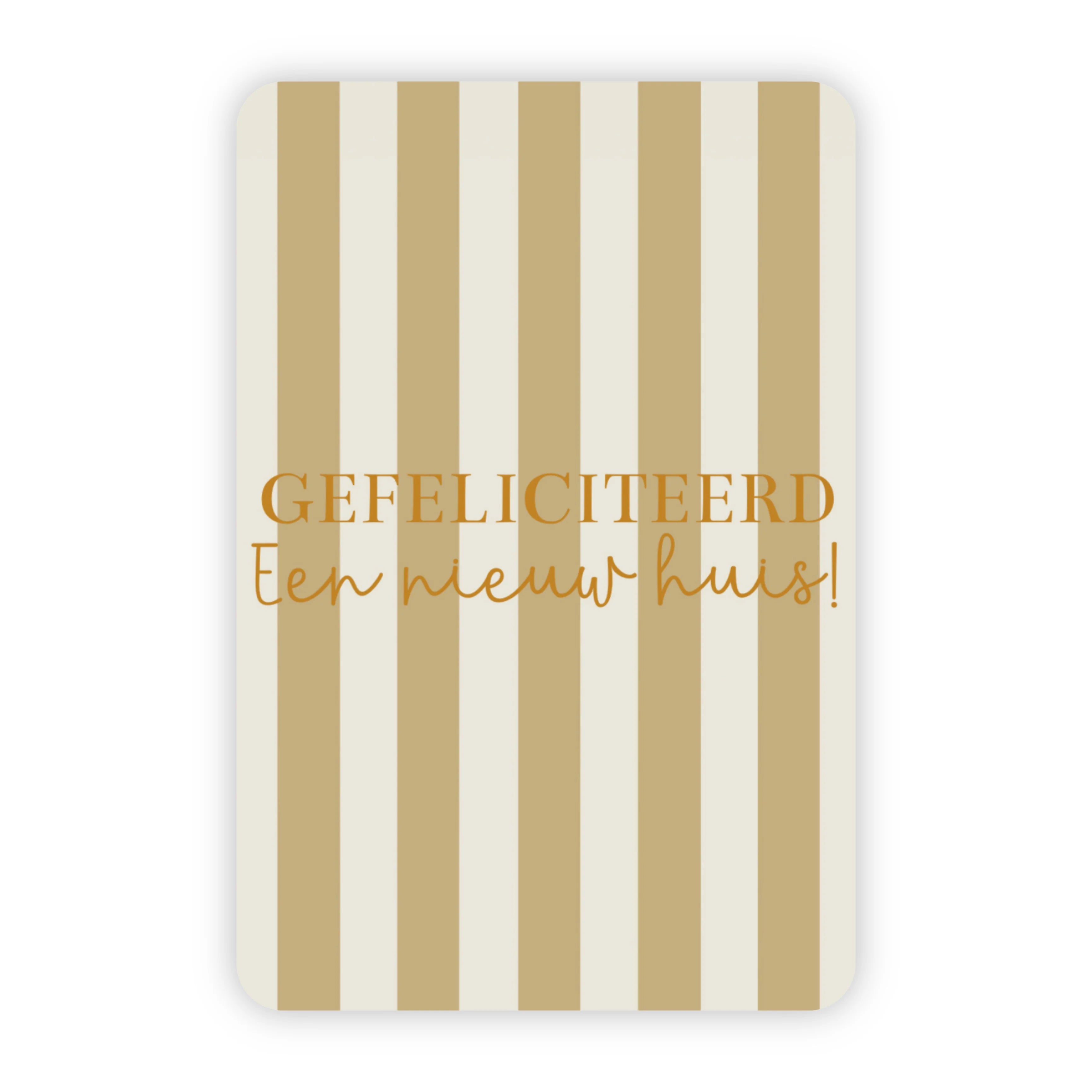Wenskaart Gefeliciteerd een Nieuw Huis goudfolie