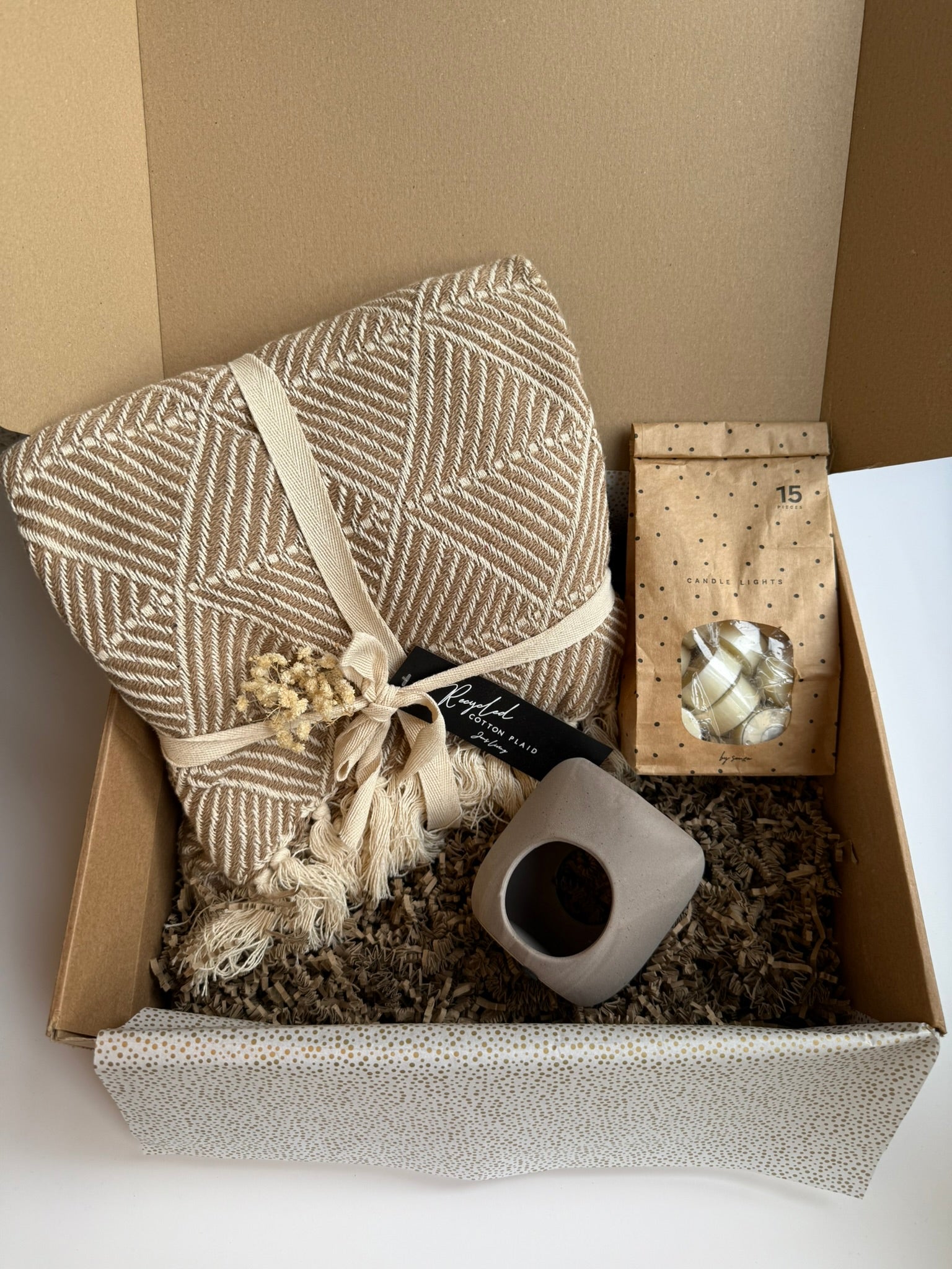 Cadeaubox | Plaid, geurbrander & waxinelichtjes
