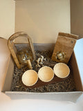 Cadeaubox | Lantaarn, waxinelichtjes & serveerset met schaaltjes