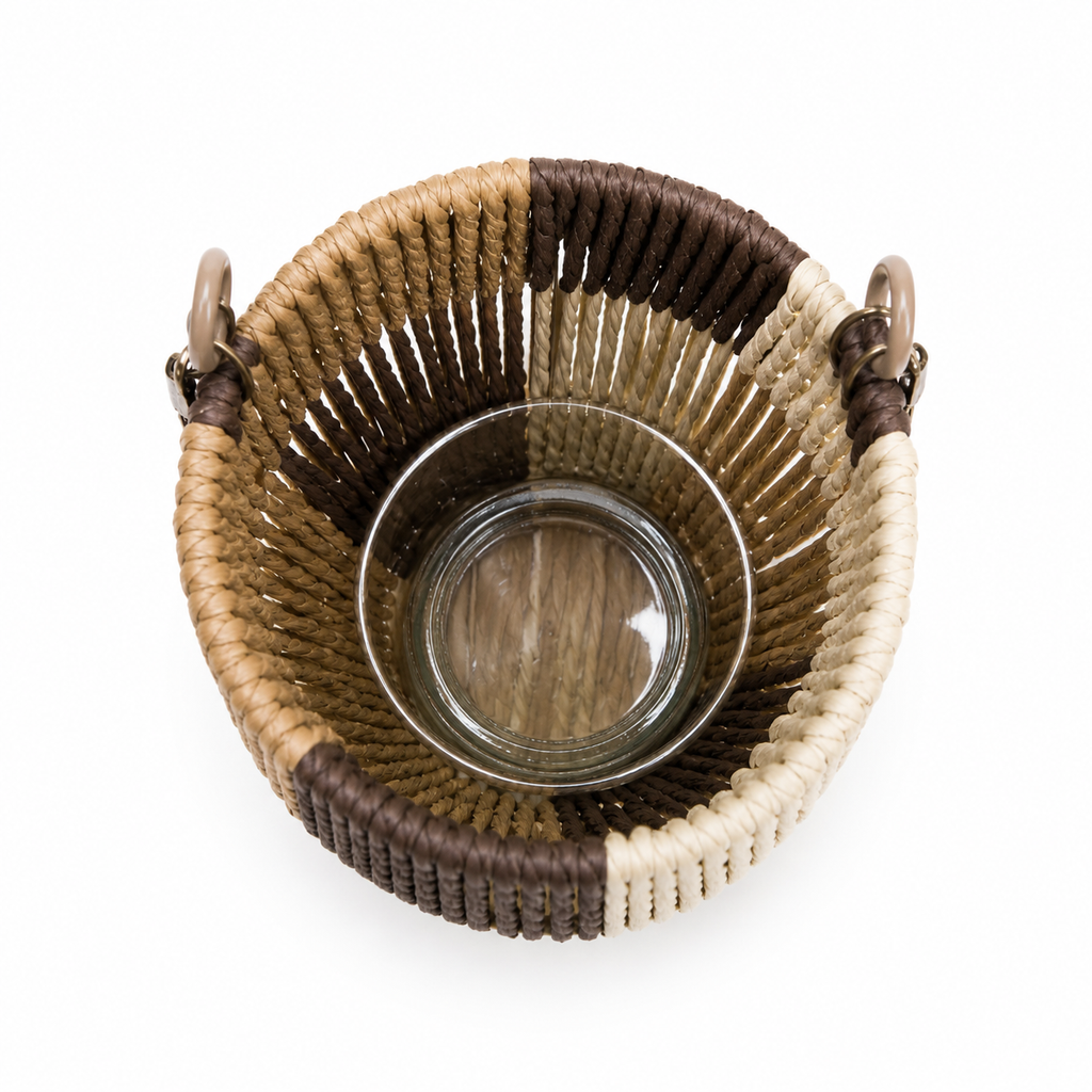 Geur & Sfeer | Cadeaupakket (L) met windlicht, waxinelichtjes, mini rasp goud & amberblokje